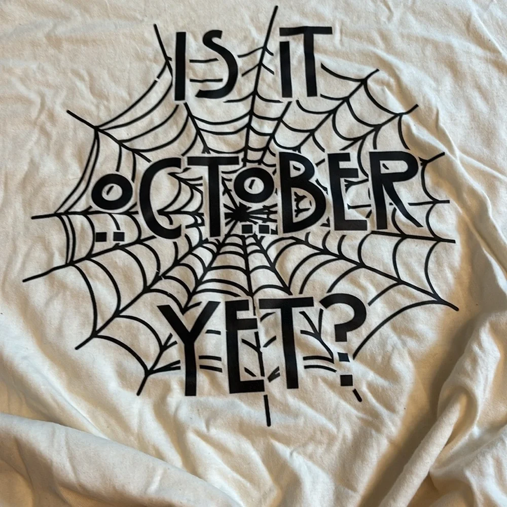 Pink Graphic Tee with Halloween Print - Picture 3 of 4